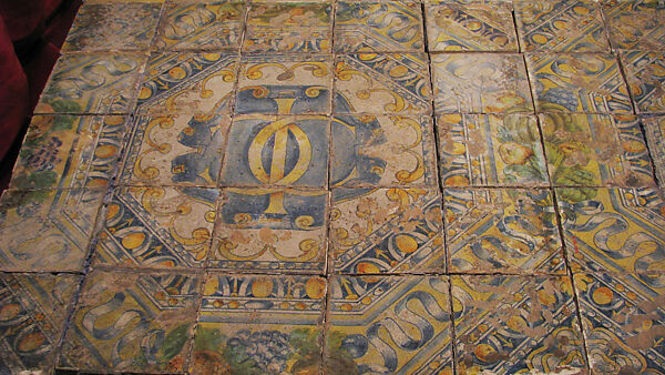 Tiles with the devices of Claude d'Urfé