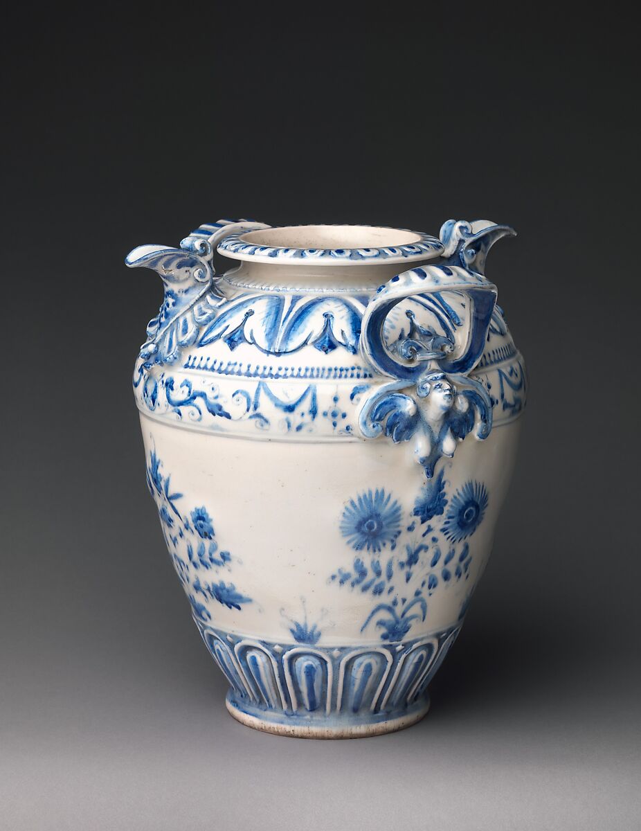 Ewer (Brocca), Medici Porcelain Manufactory (Italian, Florence, ca. 1575–ca. 1587), Soft-paste porcelain, Italian, Florence