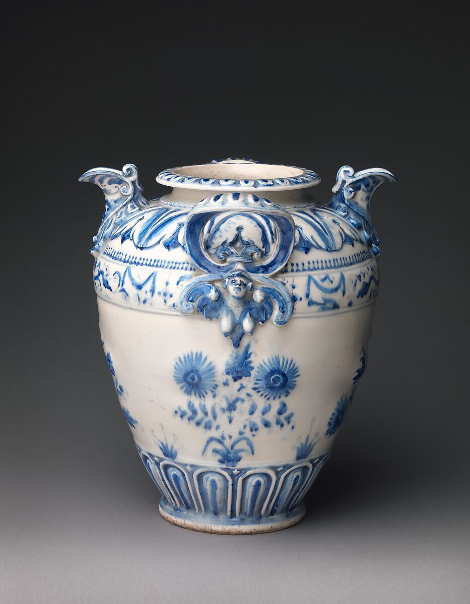 Ewer (Brocca), Medici Porcelain Manufactory (Italian, Florence, ca. 1575–ca. 1587), Soft-paste porcelain, Italian, Florence 