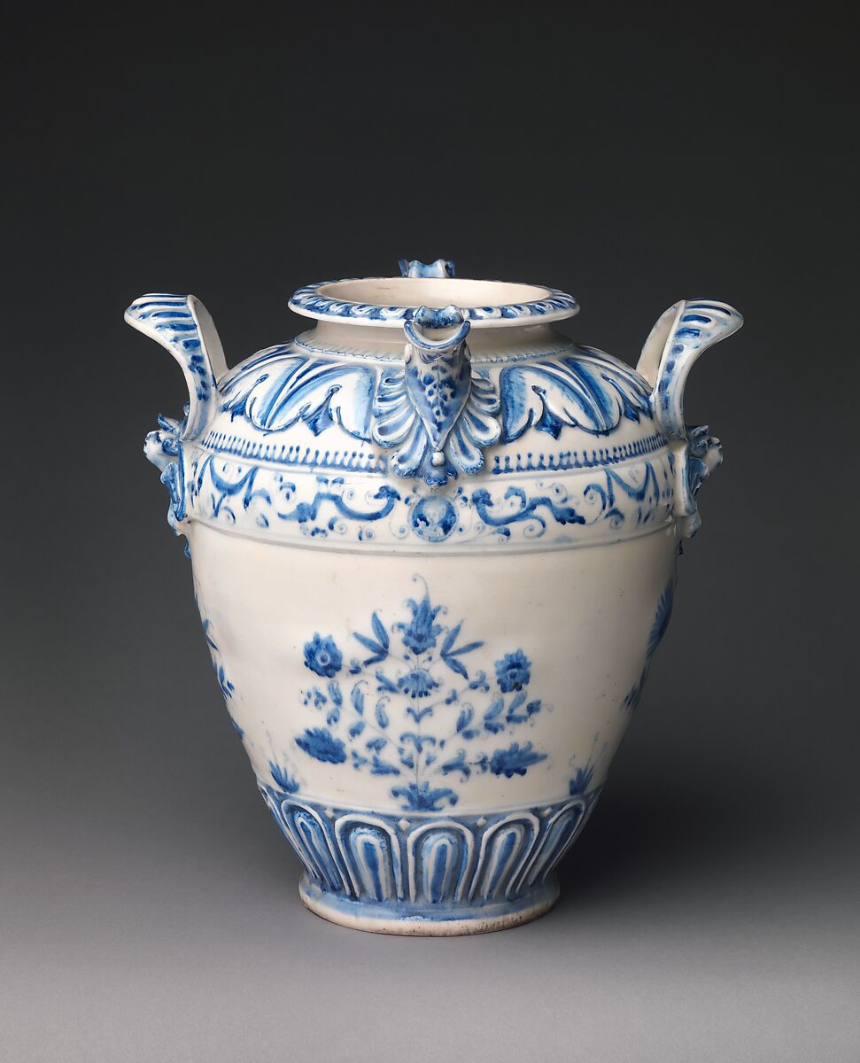 Ewer (Brocca), Medici Porcelain Manufactory (Italian, Florence, ca. 1575–ca. 1587), Soft-paste porcelain, Italian, Florence