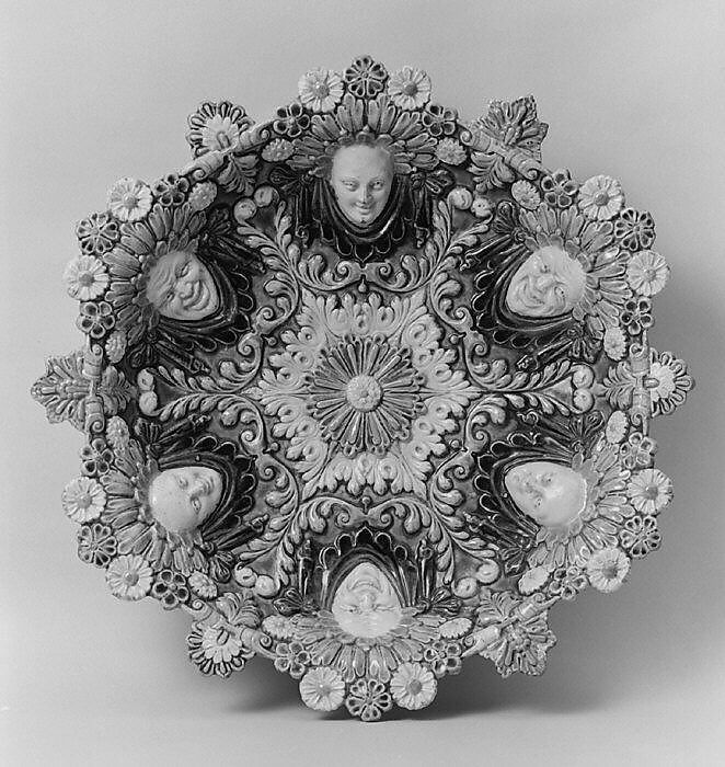 Dish, Lead-glazed earthenware, French