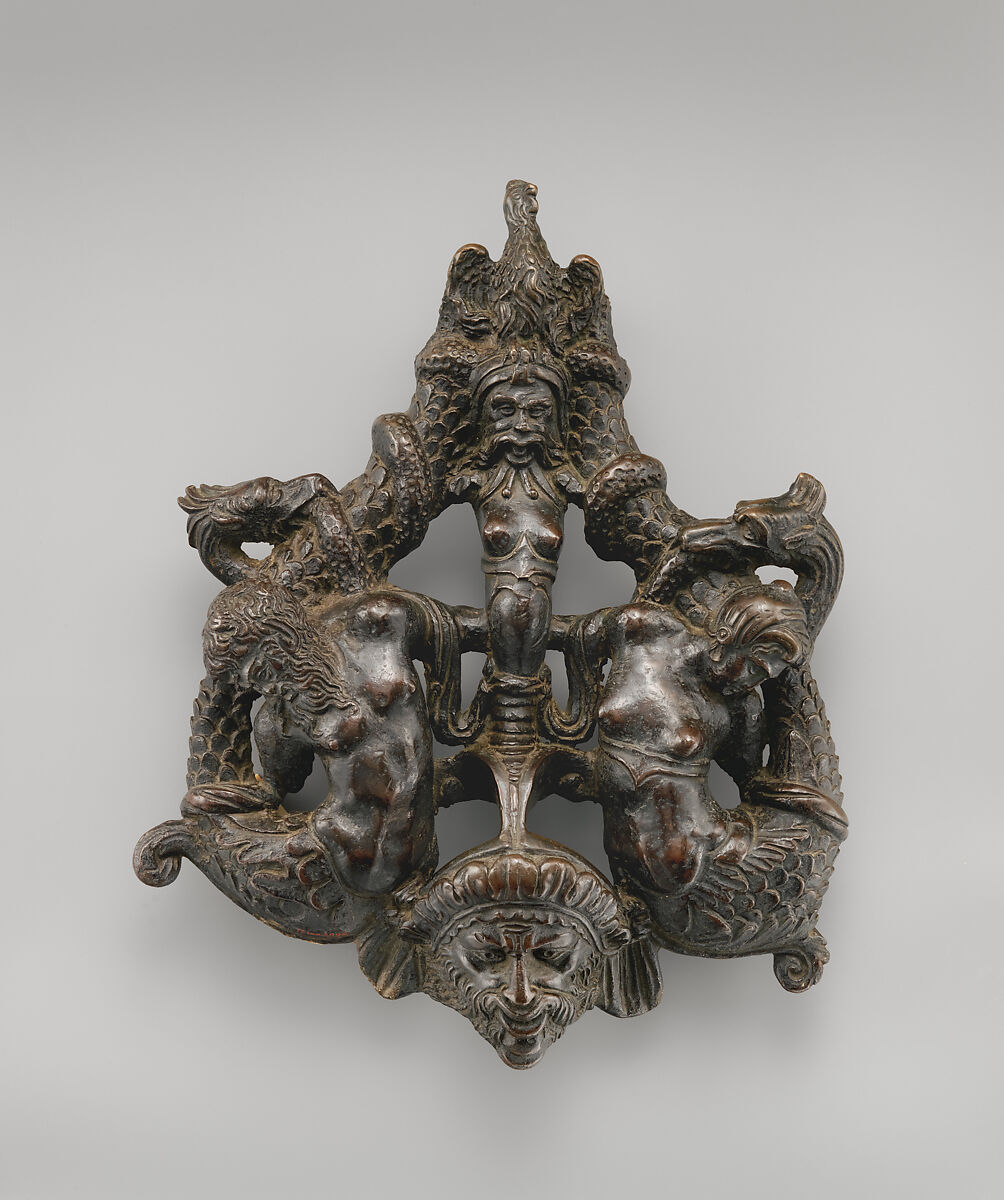 Doorknocker with a Triton and a Nereid, Italian, Venice