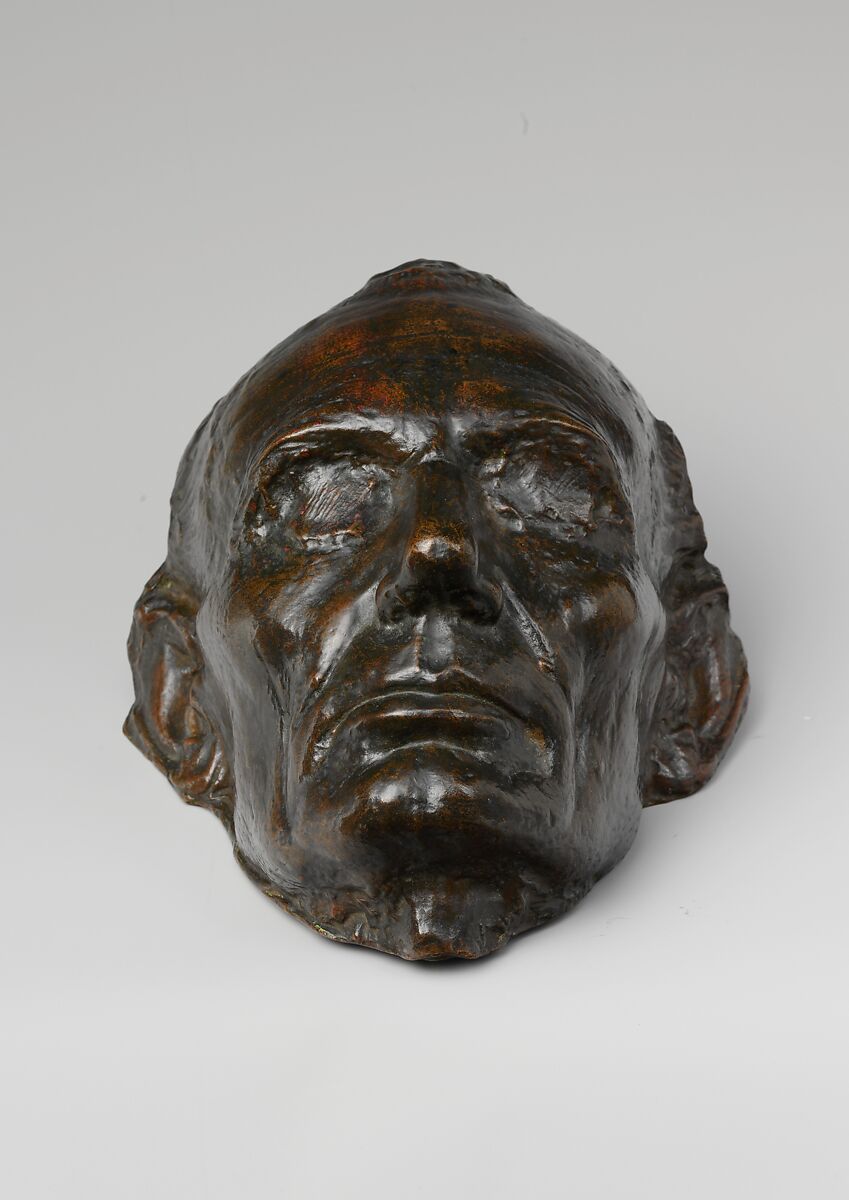 Life Mask of Abraham Lincoln, Leonard Wells Volk (1828–1895), Bronze, American