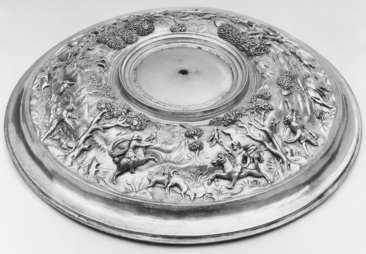 Monstrance, Gilt copper, silver, niello, and glass, Italian, probably Florence