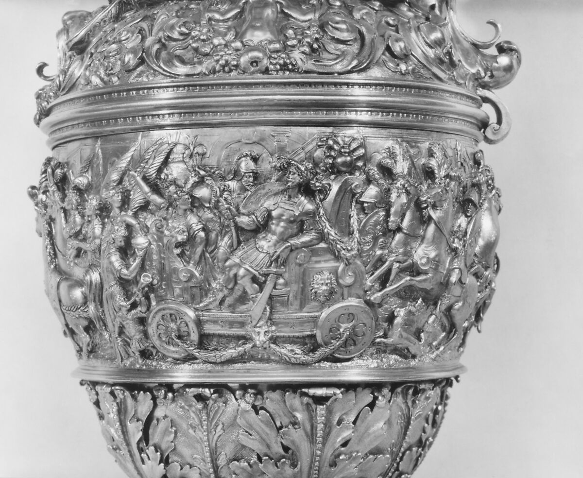 Ewer, Silver gilt, enamel, Italian, Rome