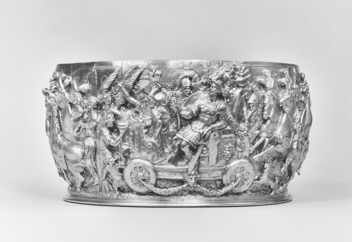 Ewer, Silver gilt, enamel, Italian, Rome