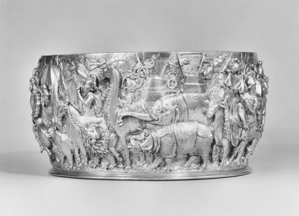 Ewer, Silver gilt, enamel, Italian, Rome