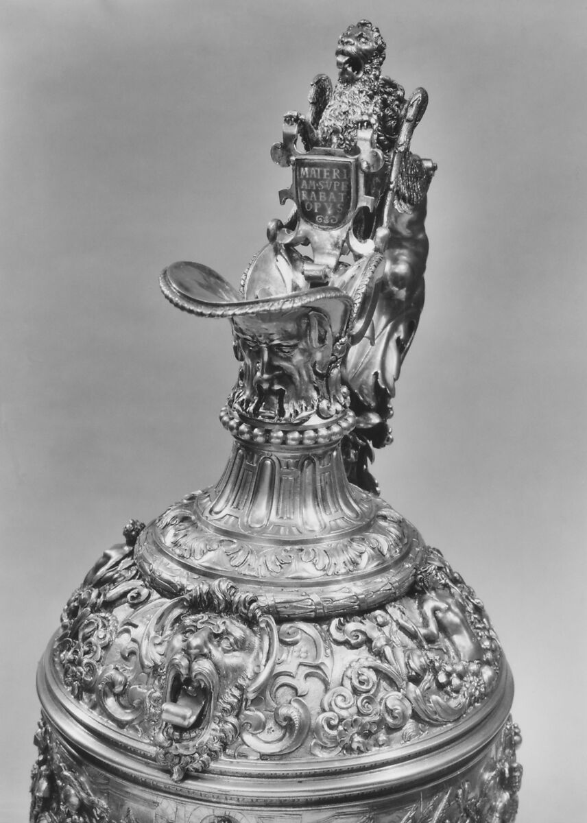 Ewer, Silver gilt, enamel, Italian, Rome