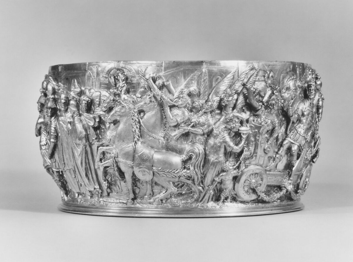 Ewer, Silver gilt, enamel, Italian, Rome