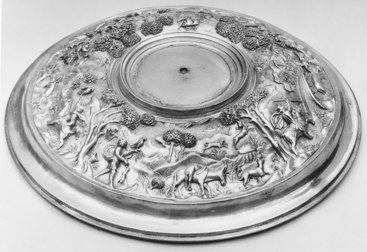 Basin, Silver gilt, Italian