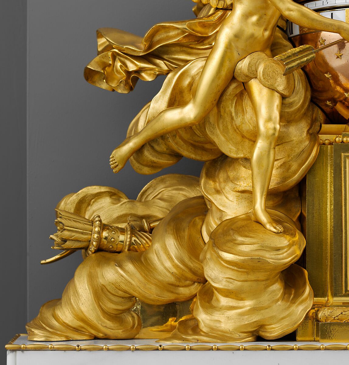 The Triumph of Love over Time, Clockmaker: Jean-Baptiste Lepaute (French, 1727–1802), Gilt bronze, marble, enamel, French, Paris