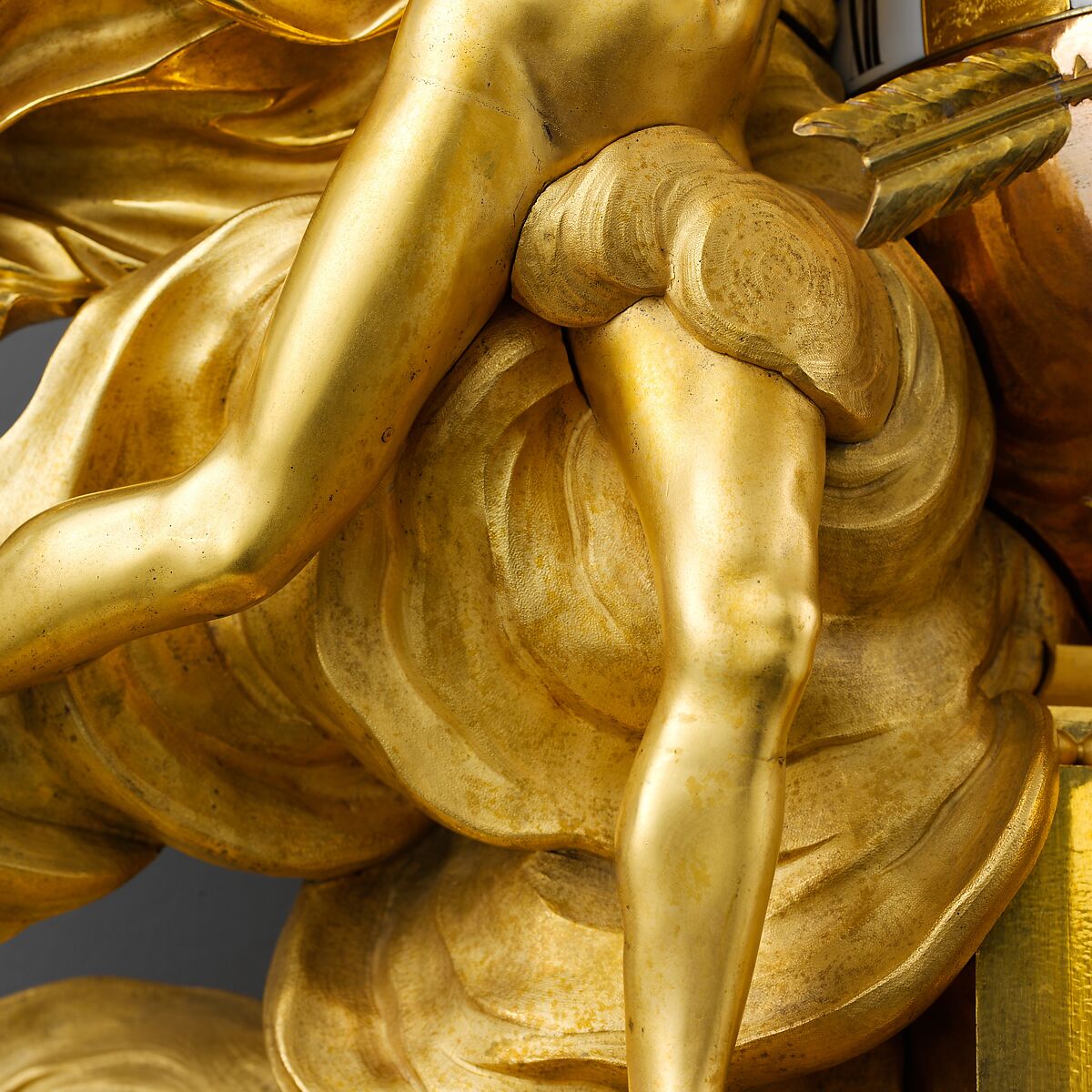 The Triumph of Love over Time, Clockmaker: Jean-Baptiste Lepaute (French, 1727–1802), Gilt bronze, marble, enamel, French, Paris