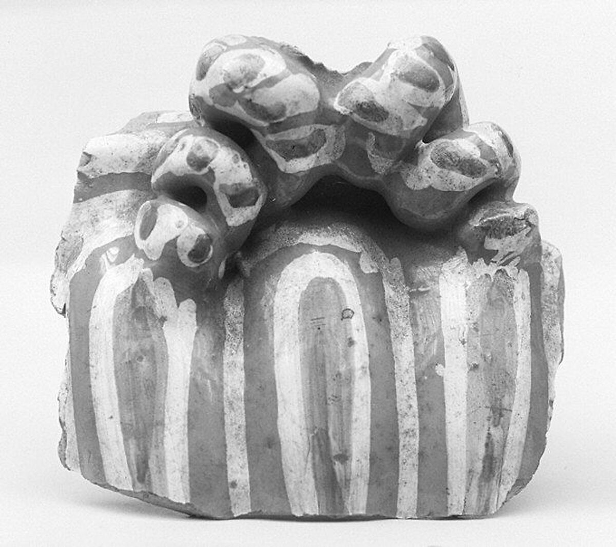 Fragment (part of a set), Faience (tin-glazed earthenware), French, Nevers 