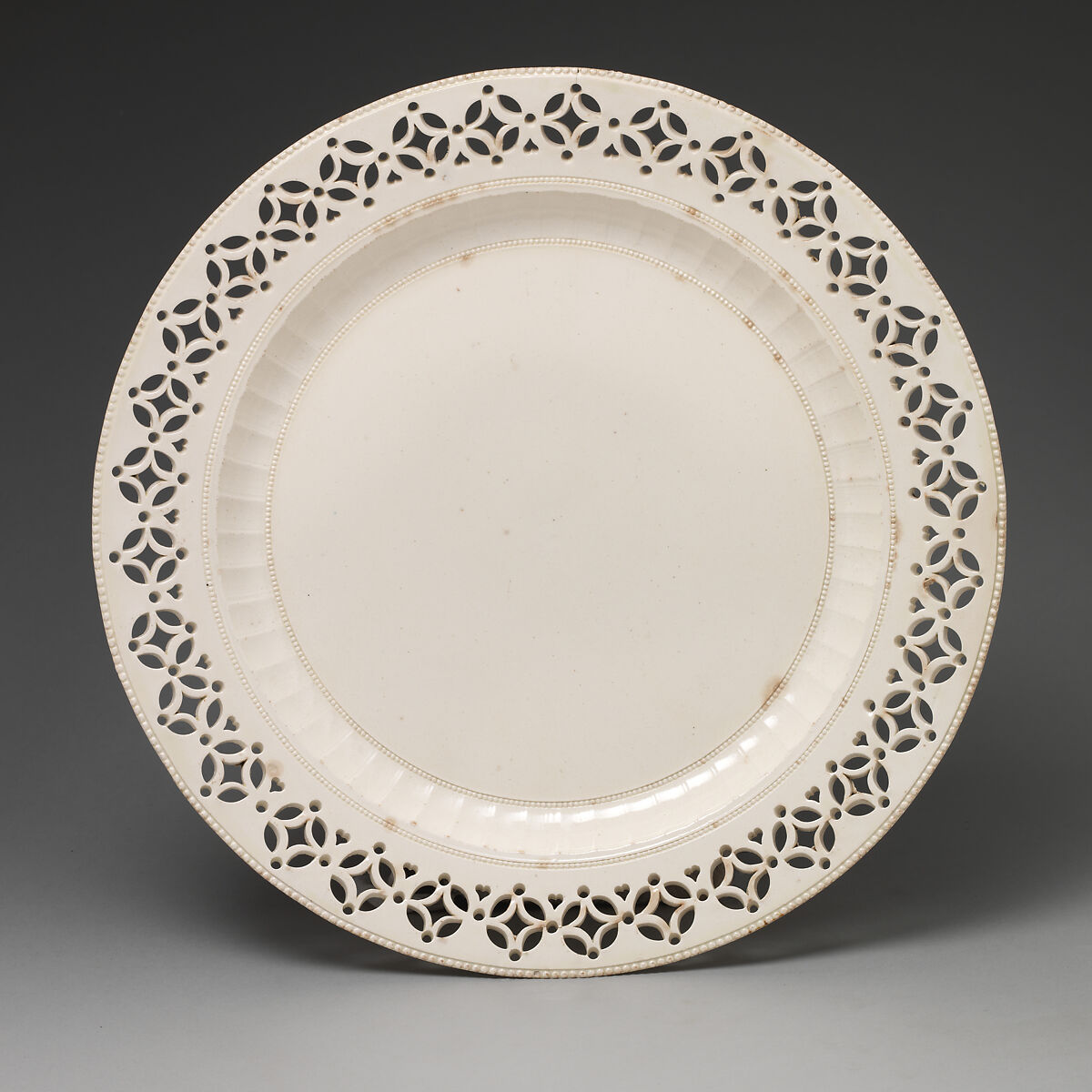 Dish, Creamware, British, Leeds, Yorkshire 