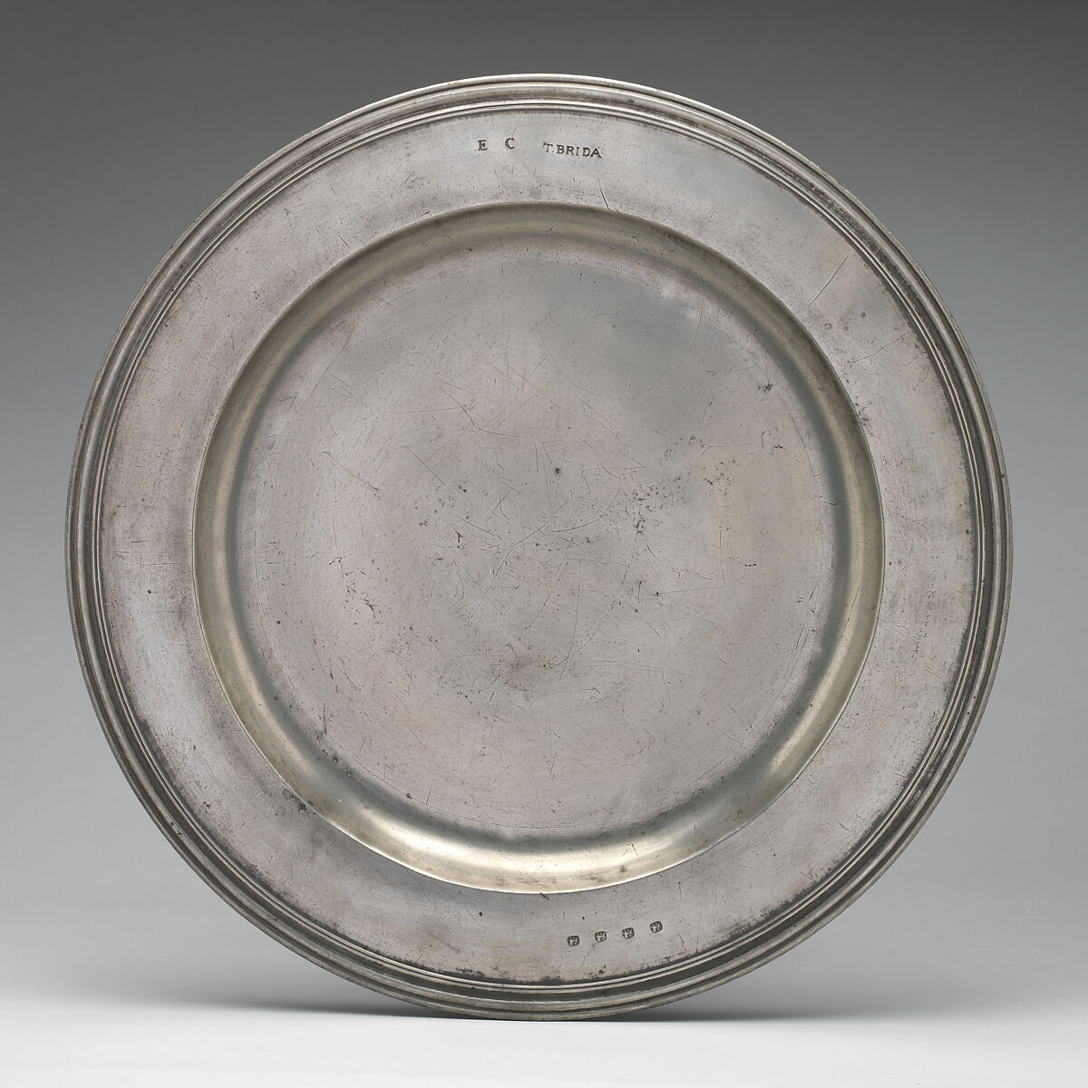 Charger, Benjamin Blackwell, Pewter, probably British, London 