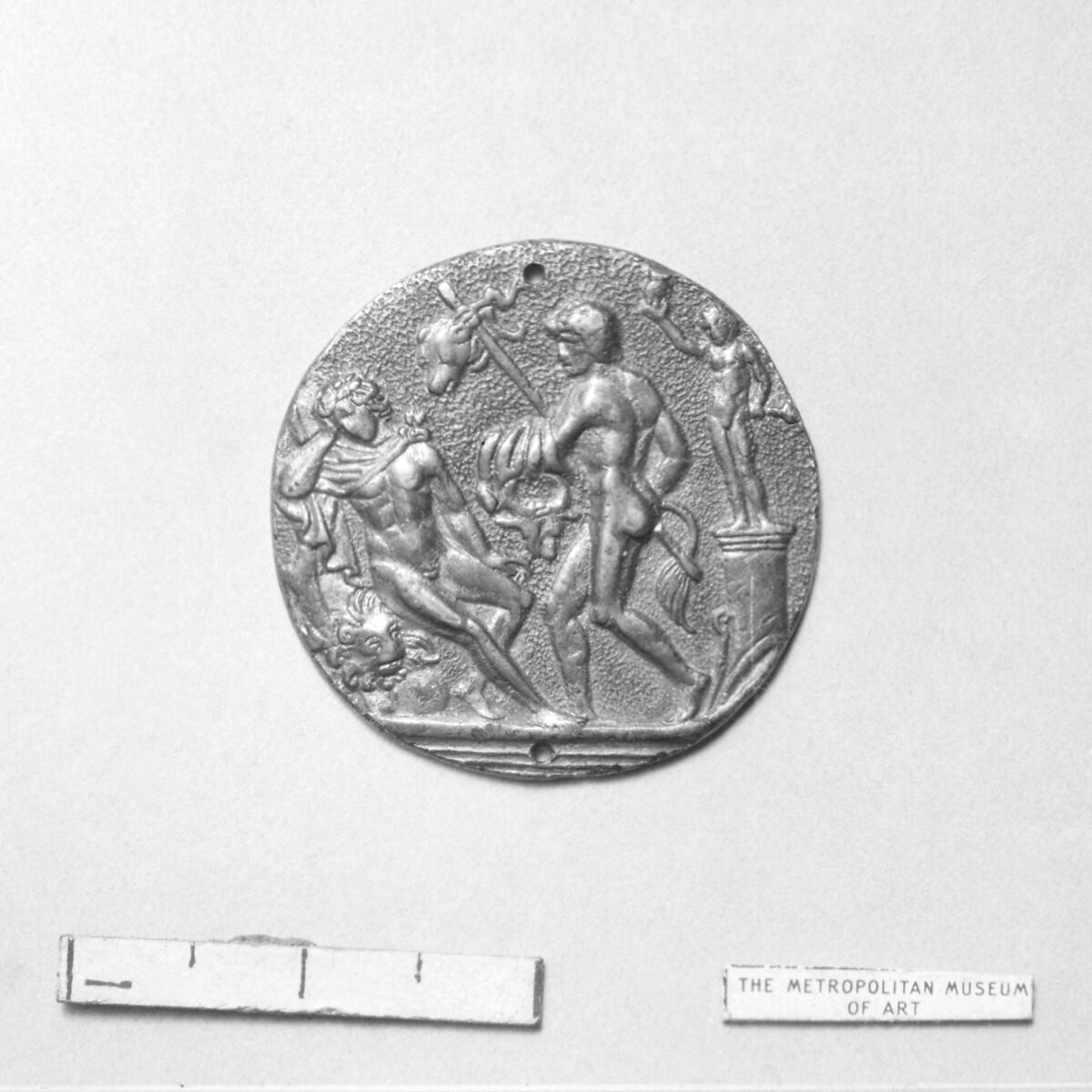 Allegorical scene, Master IO. F.F. (Italian, active mid-15th century), Bronze, Northern Italian 