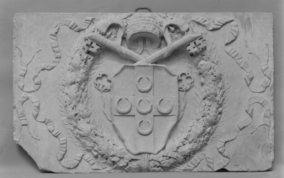 Coat of arms of a Pope of the Piccolomini Family, Marble, Italian, probably Rome 
