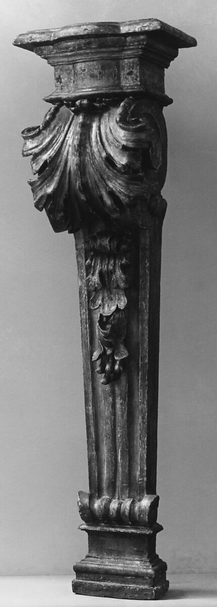 Wall pedestal (one of a pair), Poplar, Italian 