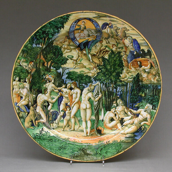 Dish, Probably Ferruccio Mengaroni (Italian, 1876–1925), Maiolica (tin-glazed earthenware), probably Italian, Pesaro 