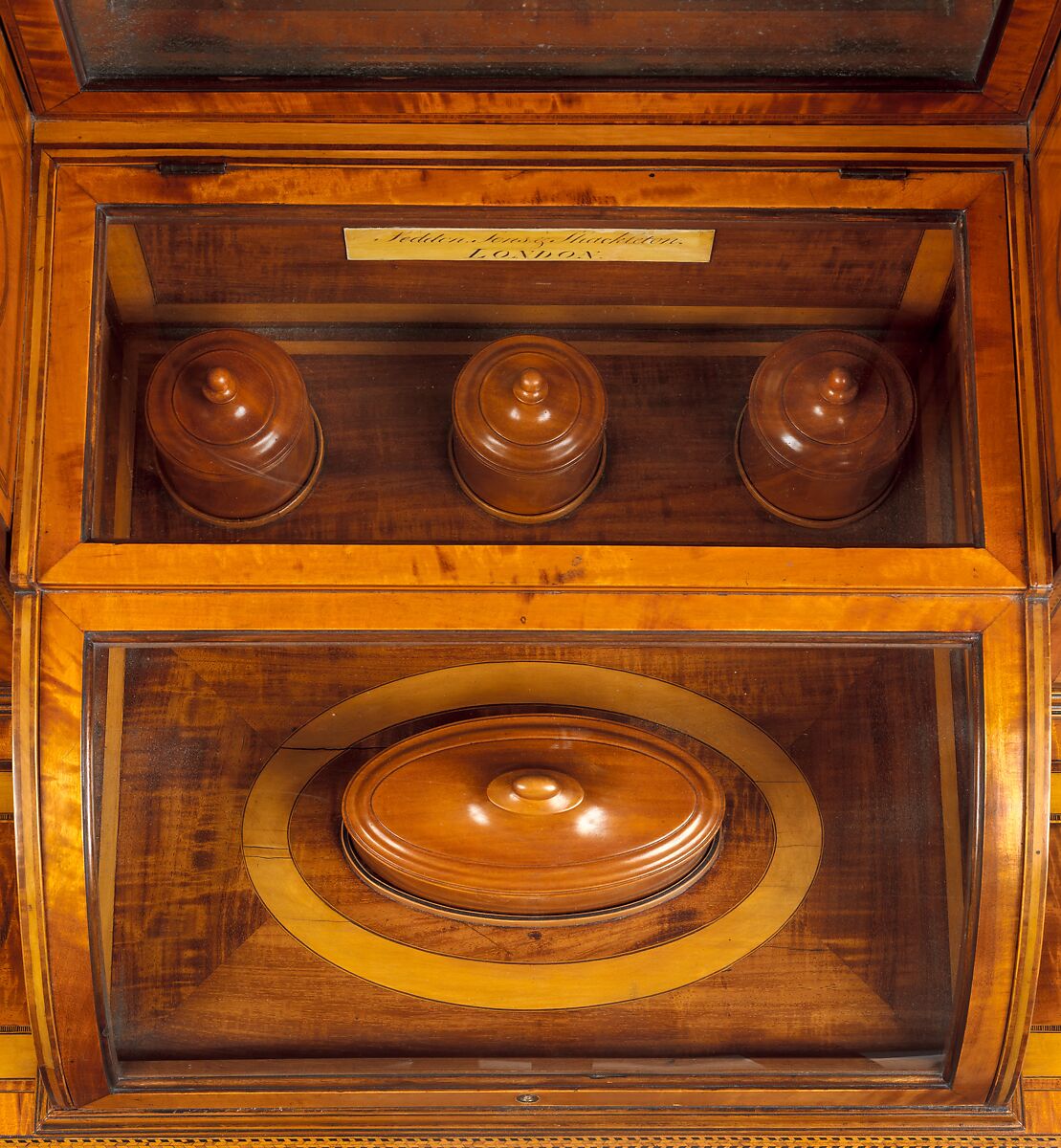 Dressing table, Seddon, Sons and Shackleton (1793–1800), Mahogany, glass, ivory, British, London