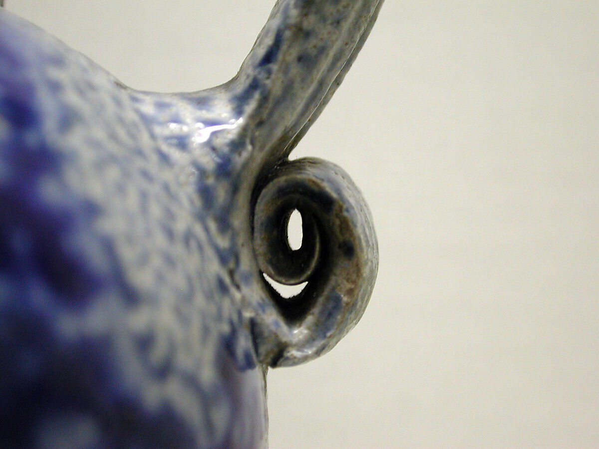 Flagon, Salt-glazed stoneware; pewter, German, Westerwald (Grenzhausen)