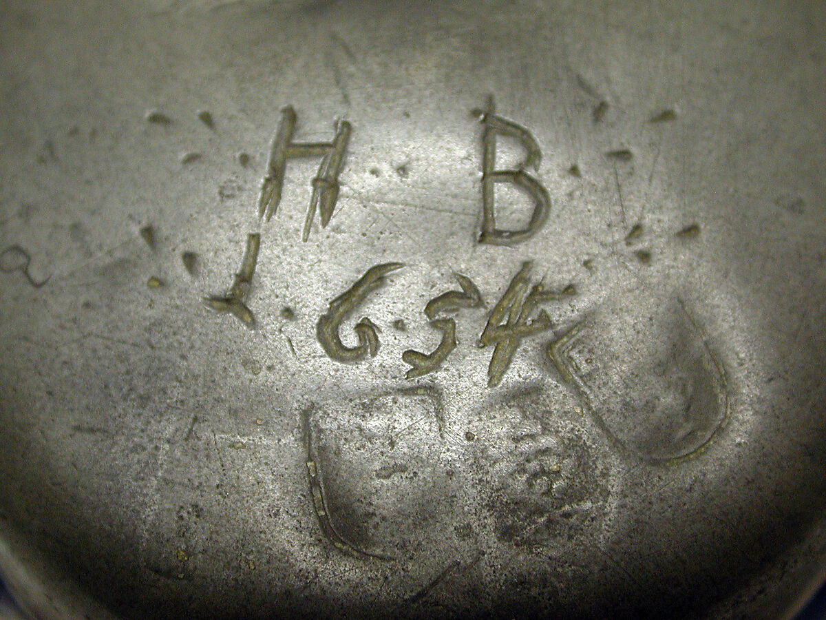 Tankard, Salt-glazed stoneware; pewter, German, Westerwald