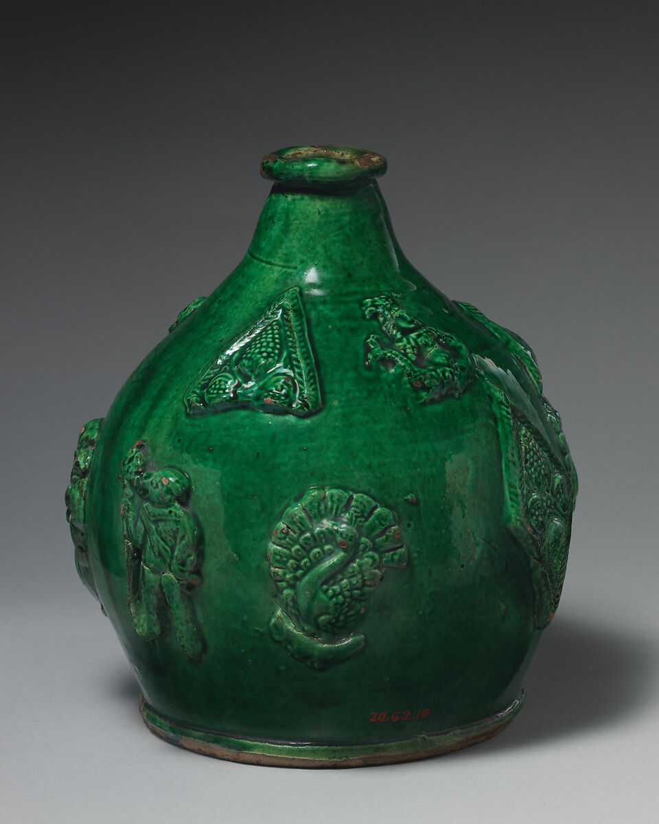 Bottle, Earthenware, German, possibly Saxony
