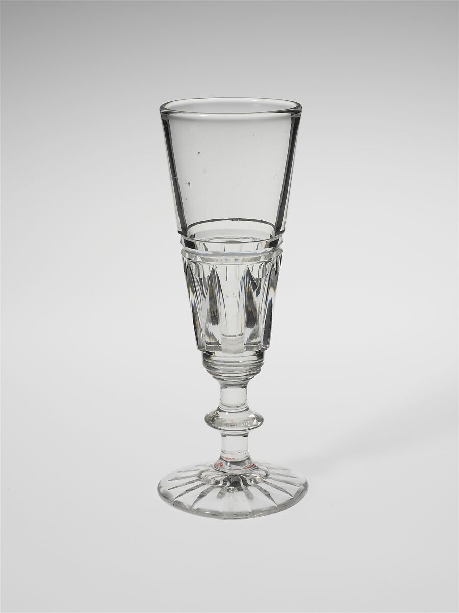 Champagne Glass, Blown lead glass, American 