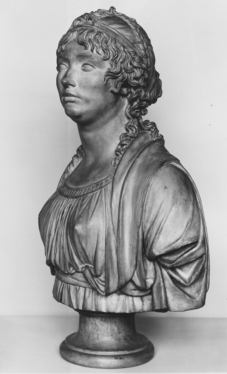 Unknown woman, Attributed to Joseph Chinard (French, Lyon 1756–1813 Lyon), Plaster, tinted, French, Lyon