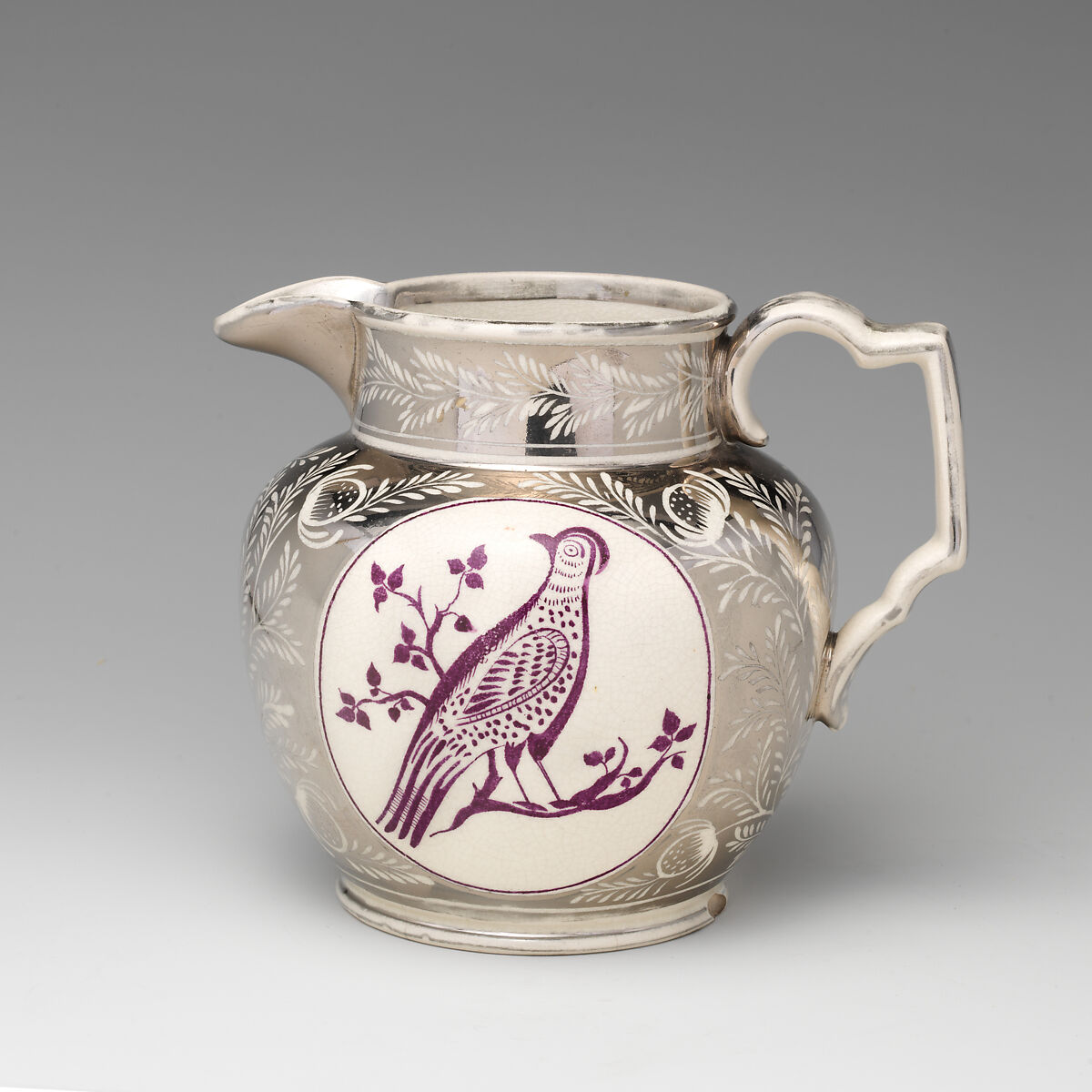 Jug, Lustreware, British, Staffordshire 