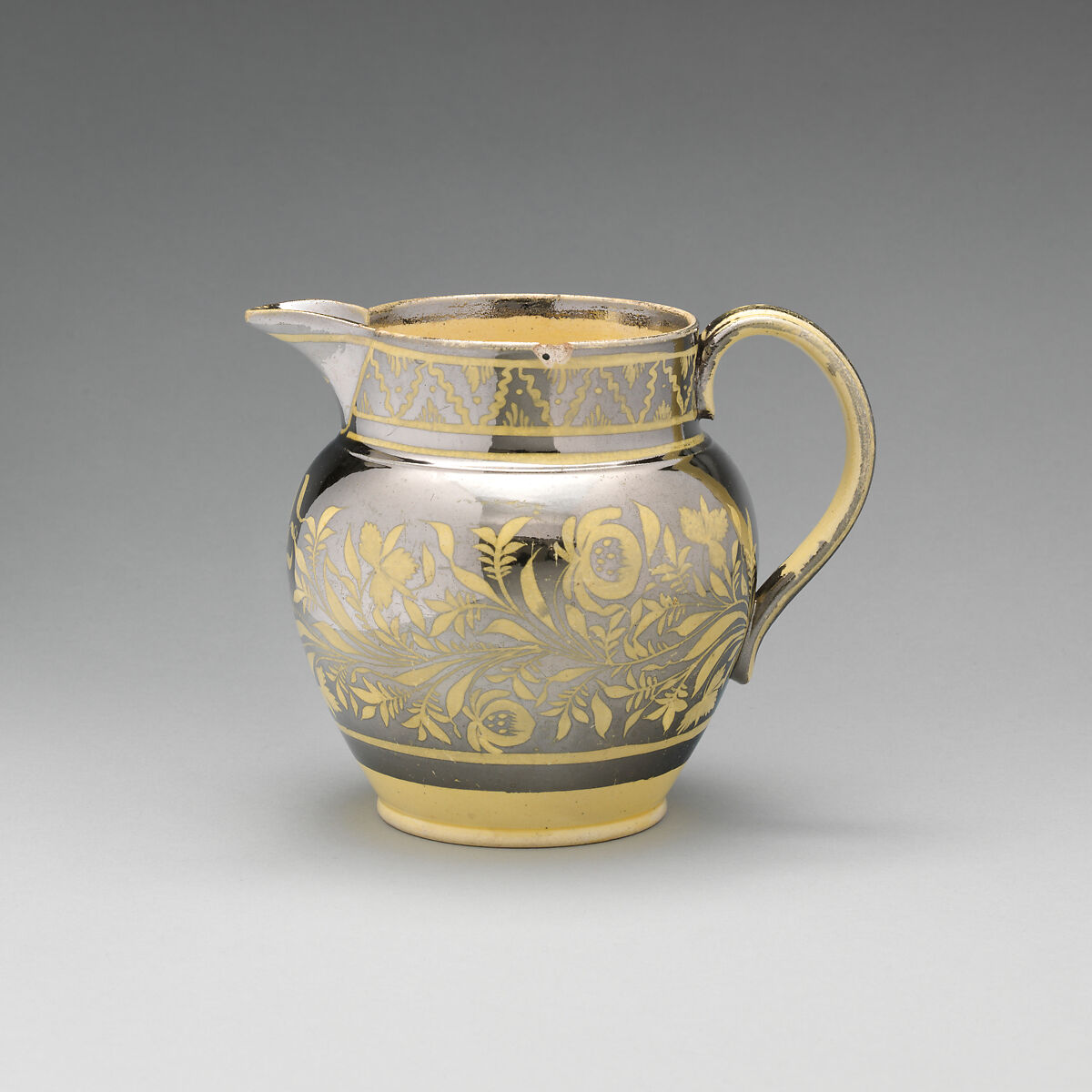 Jug, Pottery, British, Staffordshire 