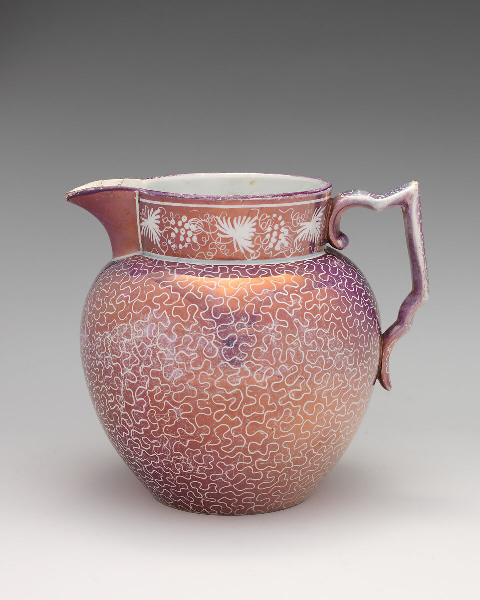 Jug, Pottery, British, Staffordshire 