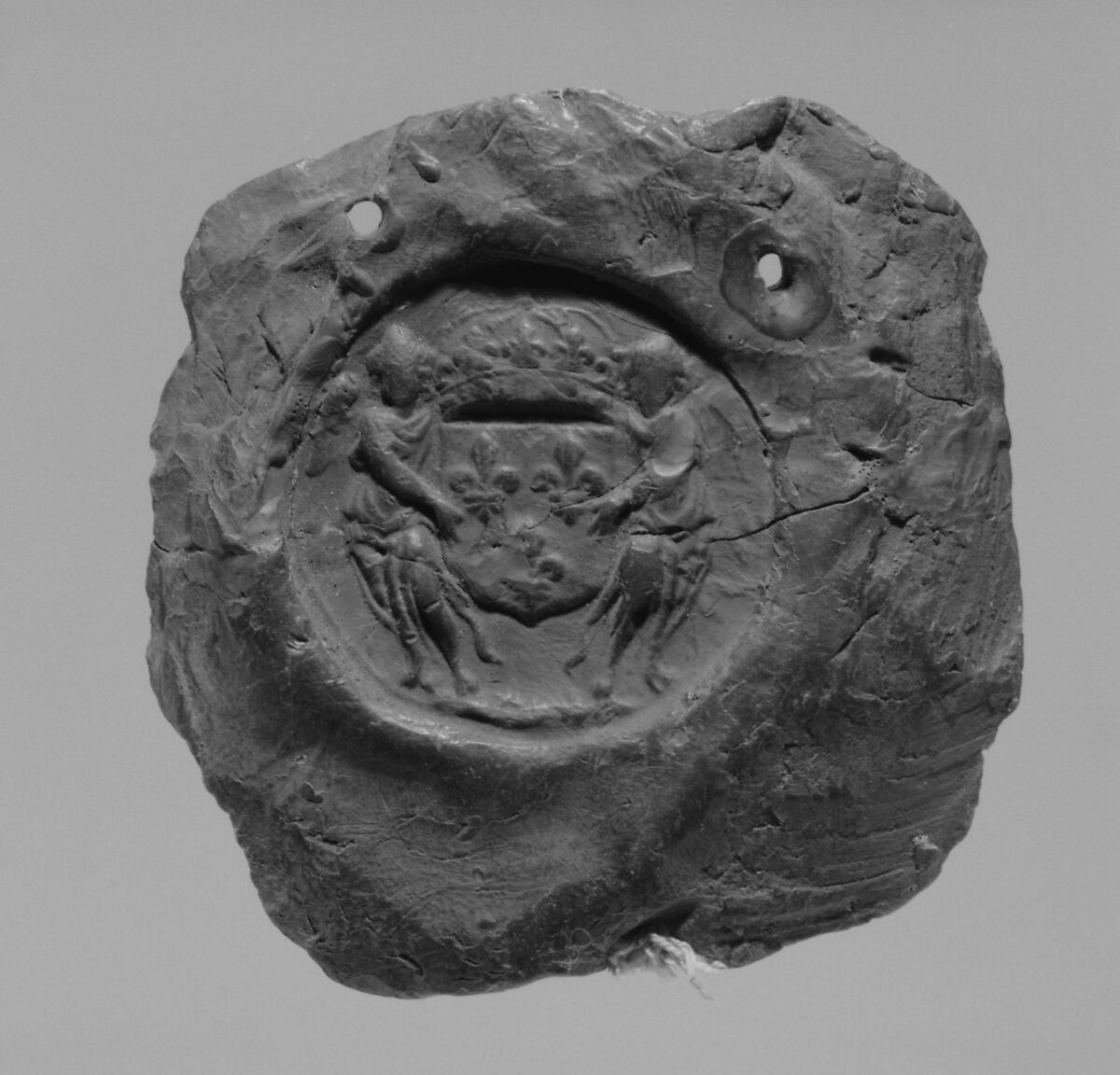 Seal of Louis XIV, Dark brown or black wax, French