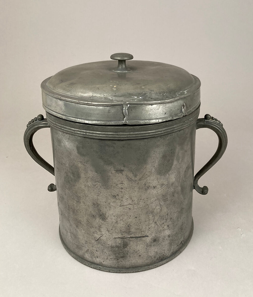 Canister with cover, Pewter, Swiss 