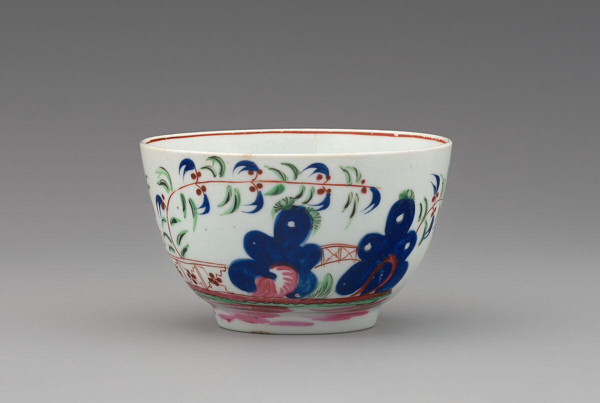 Cup, Soft-paste porcelain, British, Staffordshire 