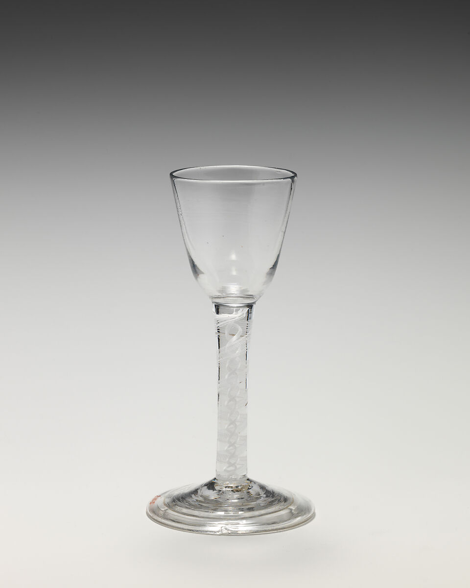 Wineglass, Glass, British, probably Bristol 