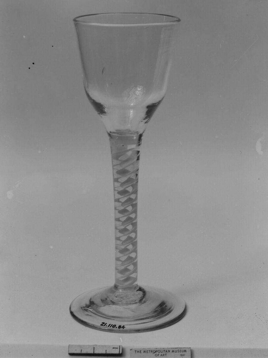 Wineglass, Glass, British, probably Bristol 