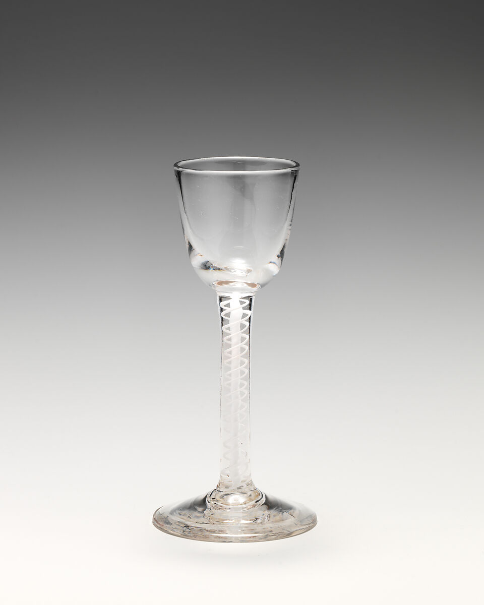 Wineglass, Glass, British, probably Bristol 