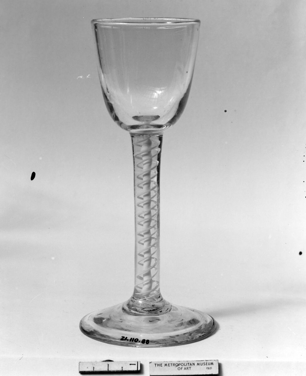 Wineglass, Glass, British, probably Bristol