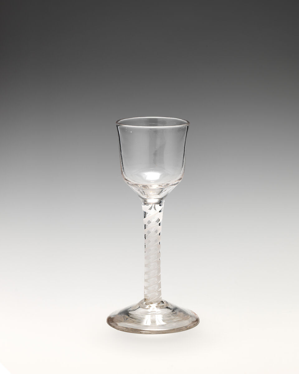 Wineglass, Glass, British, probably Bristol 