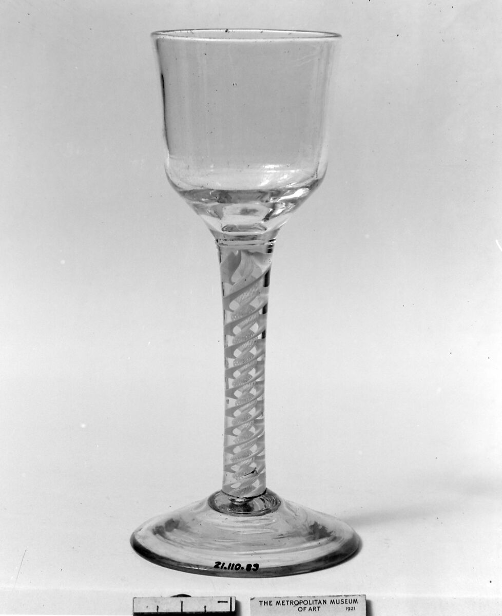 Wineglass, Glass, British, probably Bristol