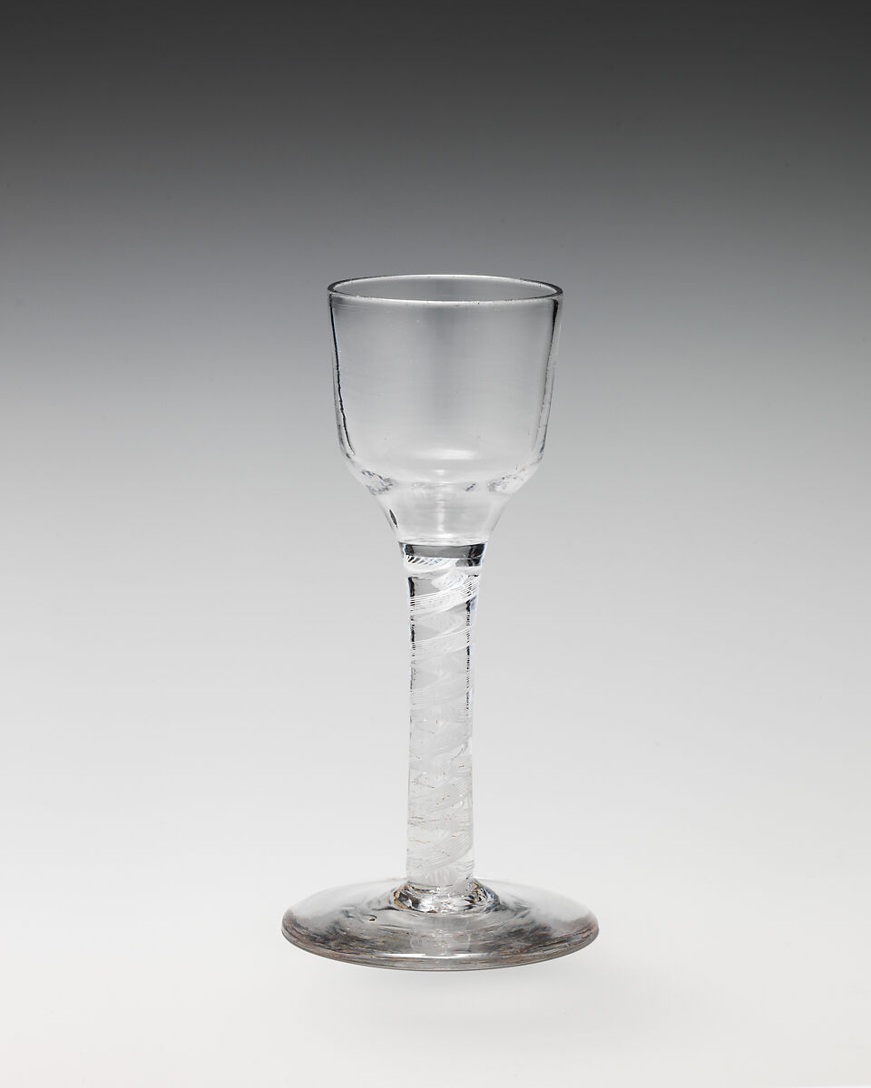 Wineglass, Glass, British, probably Bristol 