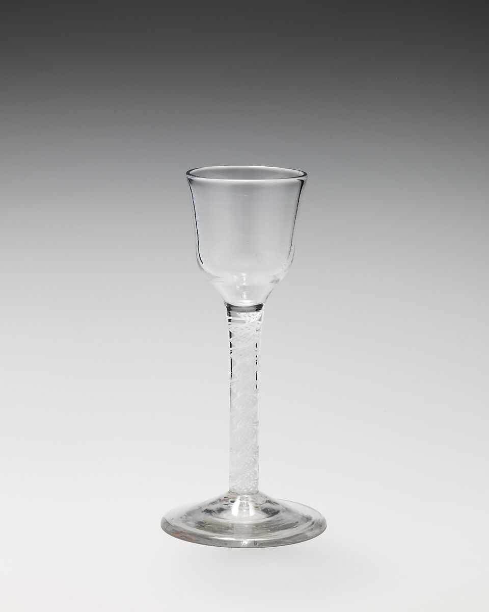 Wineglass, Glass, British, probably Bristol 