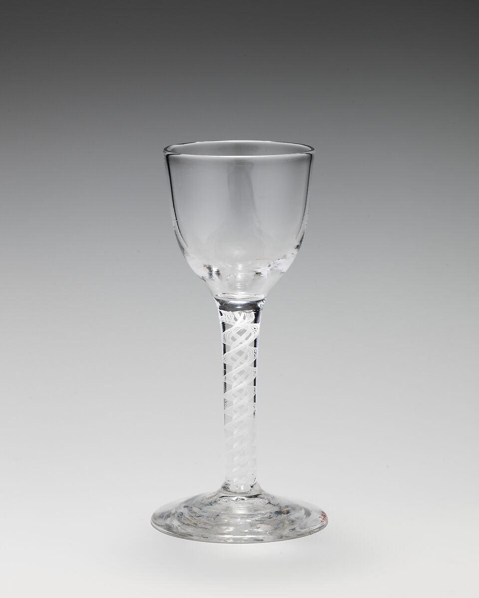 Wineglass, Glass, British, probably Bristol 