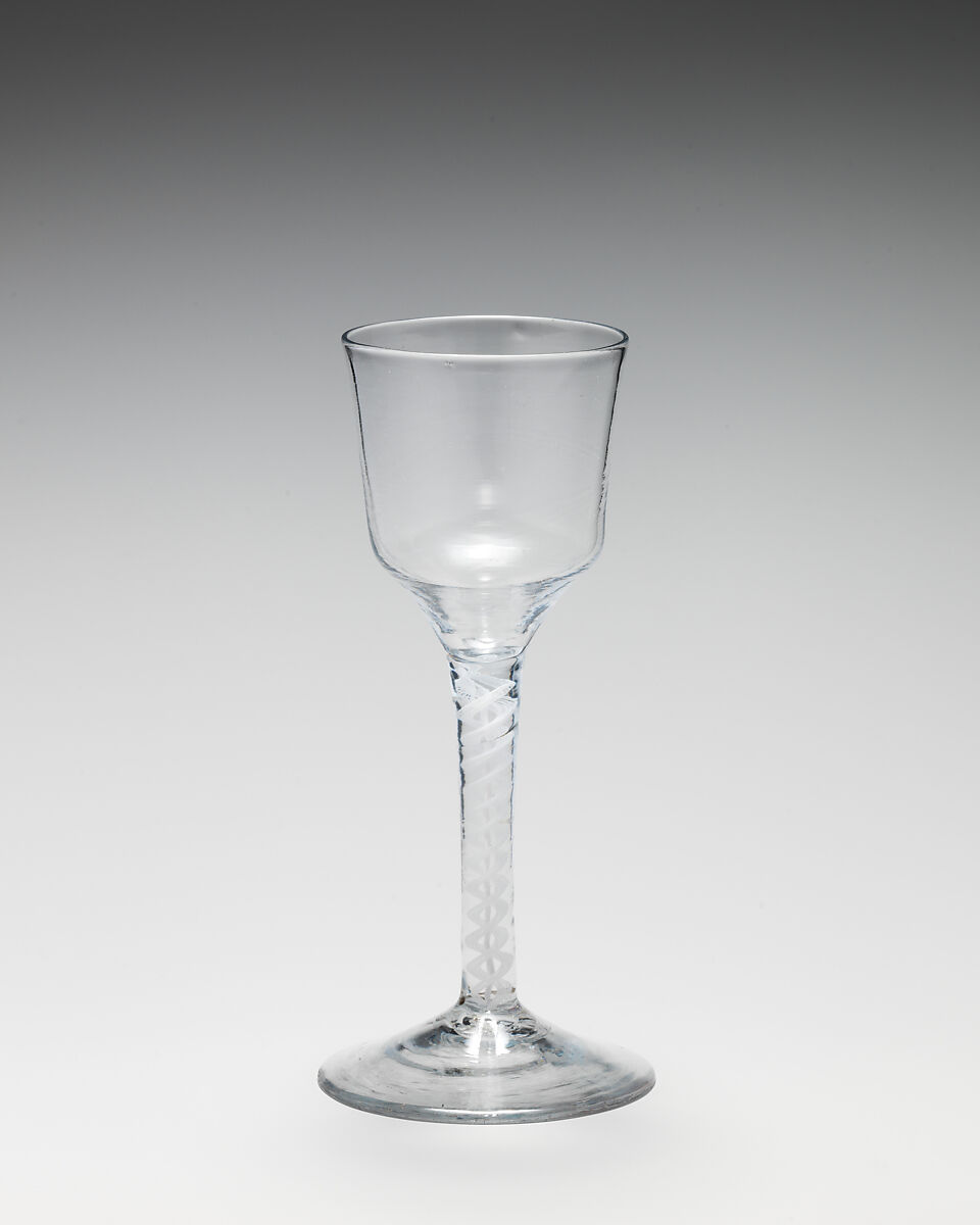 Wineglass, Glass, British, probably Bristol 