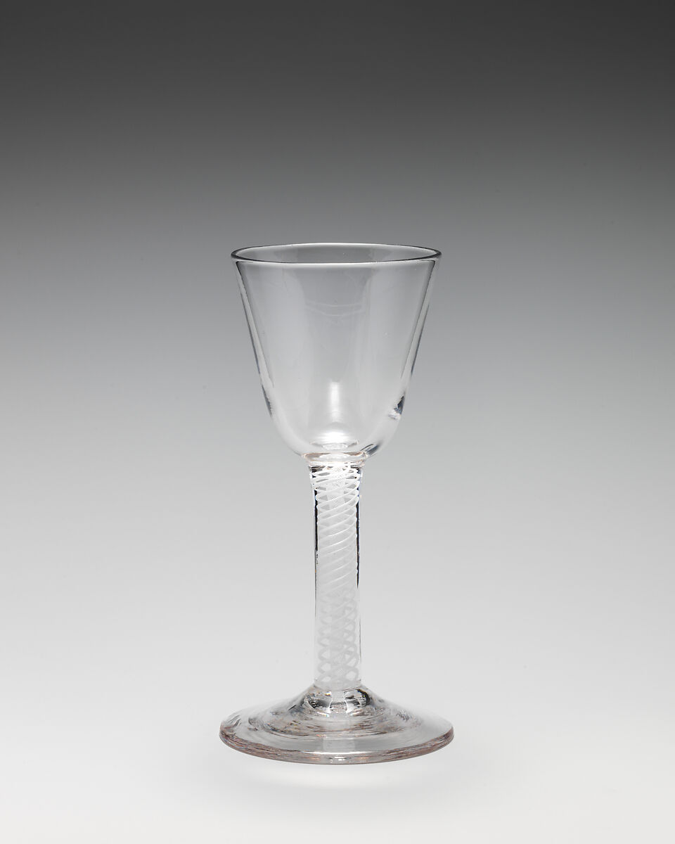 Wineglass, Glass, British, Bristol or possibly Dutch 