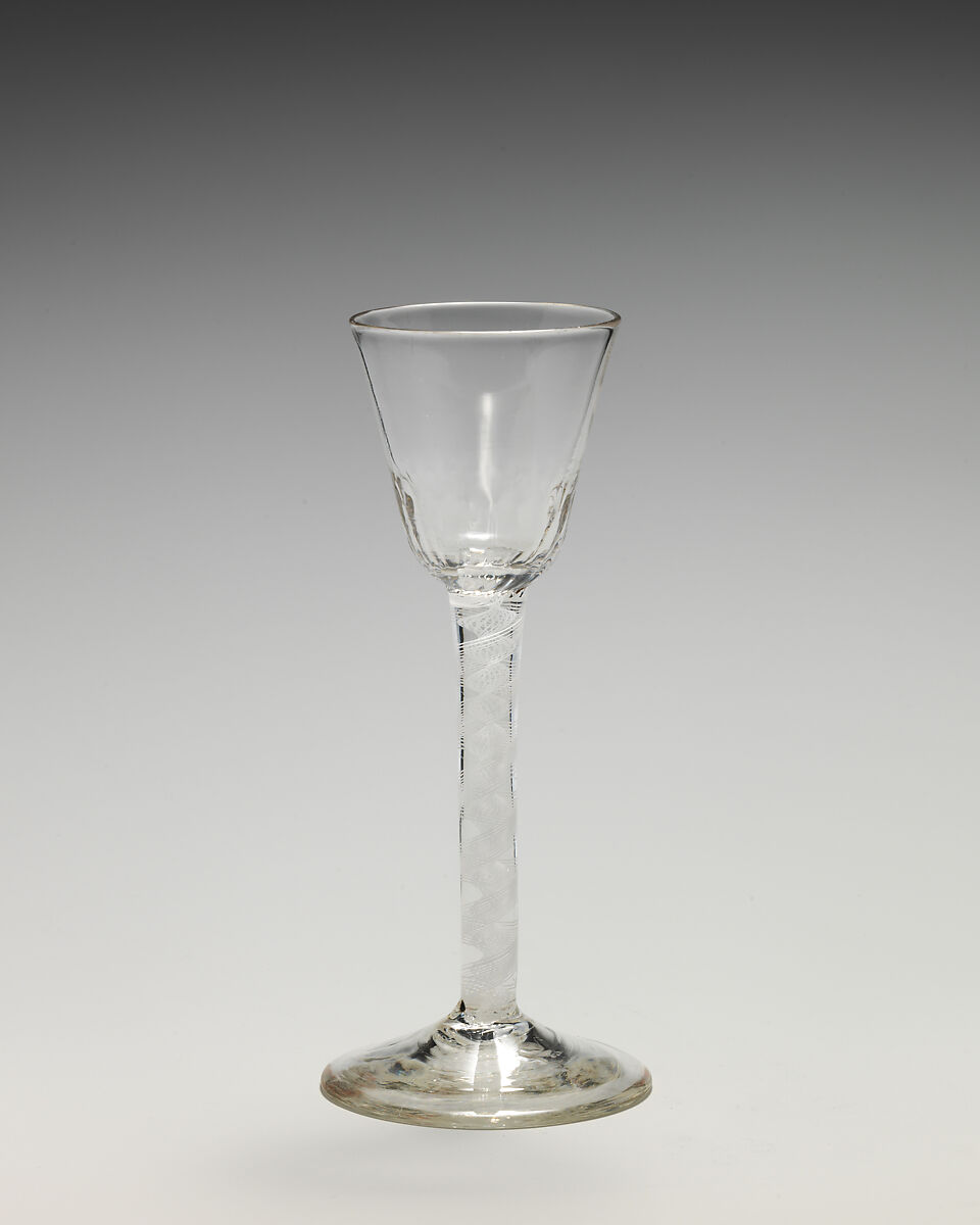 Wineglass, Glass, British, probably Bristol 