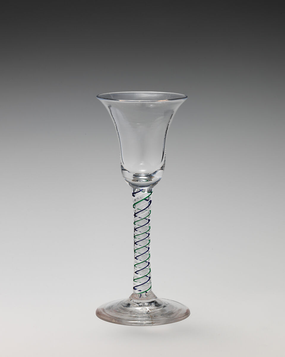 Wineglass, Glass, British, probably Bristol 