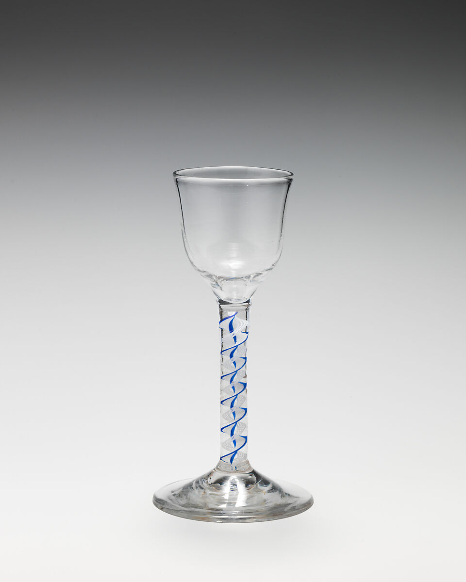 Wineglass, Glass, British, probably Bristol 