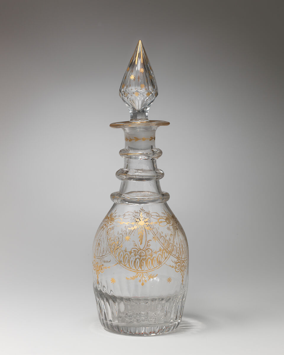 Decanter with stopper, Glass, Continental European 
